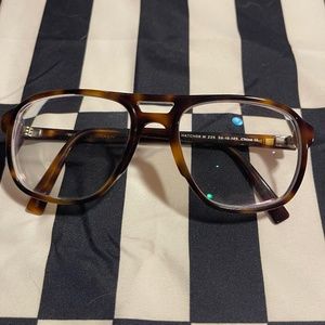 Warby Parker brown tortoise aviator glasses